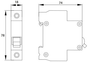 Interruttore Magnetotermico B Differenziale 2Poli 1P - 10A - 30mA - Tipo AC