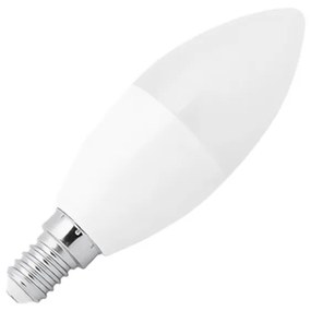 Lampada LED E14 6W C37 105lm/W Colore Bianco Freddo 6.000K