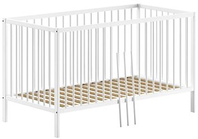 Lettino bianco in pino massiccio 70x140 cm DINO – Vipack