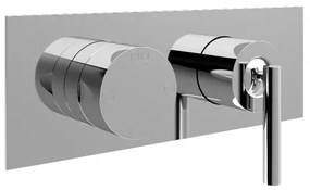 Treemme Archè Miscelatore doccia monocomando con deviatore 2 uscite e leva stick senza parte incasso cromo