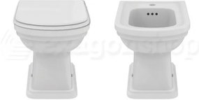 Ideal Standard Calla coppia sanitari Vaso E Bidet Filo parete Con Sedile Mdf Bianco Europeo