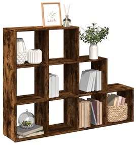 Libreria 3 Ripiani Rovere Fumo 137,5x29x103,5 Cm Truciolato /
