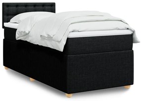 Giroletto A Molle Con Materasso Nero 100x200 Cm İn Tessuto /