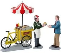 Lemax Taco Cart Set Of 3 - Carrello Per Tacos Set Di 3 pz Gioco invernale decorazione per villaggio Natale