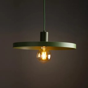 Lampadario a sospensione con filo SILA 1xE27/15W/230V diametro 40 cm verde