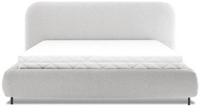 Letto matrimoniale imbottito beige con contenitore e rete inclusi 160x200 cm Pointt – ELTAP