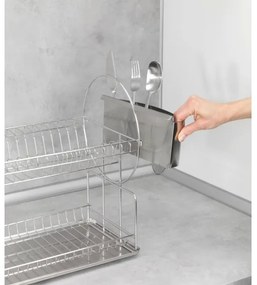 WENKO 2329100 - Scolapiatti DUO 21x33 cm in acciaio inox/argento