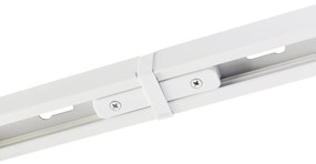 Sistema di illuminazione a binario moderno con 6 faretti bianchi monofase 200 cm - Iconic Jeana