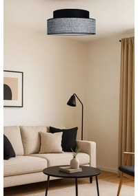 Plafoniera GRACE 1xE27/60W/230V diametro 40 cm nero/grigio
