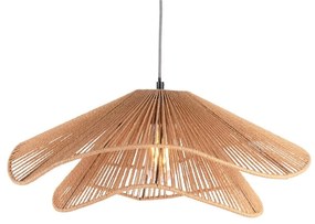 Lampada a sospensione color oro con paralume in carta intrecciata ø 60 cm Sombra - Leitmotiv