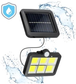 Faretto solare LED 1,5W 6000K IP44 con sensore e batteria 1200 mAh