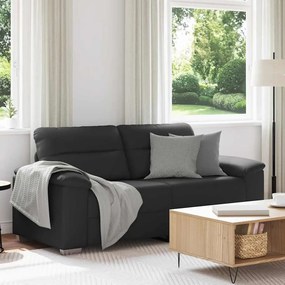 Divano A 2 Posti Nero 140 Cm İn Similpelle /