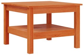 Tavolino da salotto marrone cera 55x55x40cm legno massello pino