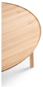 Tavolino rotondo in legno di quercia in colore naturale ø 100 cm Mu - Gazzda