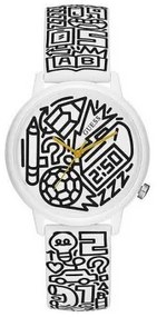 Orologio Unisex Guess TIME TO GIVE Bianco Nero Multicolore (Ø 38 mm)