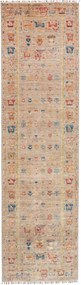 Samarkand Tappeto orientale 80 x 300 Grigio (Pakistan) Annodato A Mano