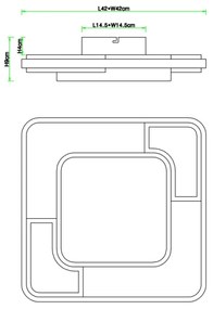 Globo 67259-30 - Plafoniera LED NIRRA LED/30W/230V