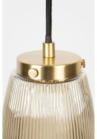 Lampada a sospensione color oro con paralume in vetro ø 12 cm Robin - White Label