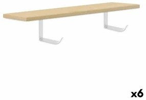 Mensole Confortime Marrone Chiaro Legno MDF 60 x 23,5 x 1,5 cm (6 Unità)