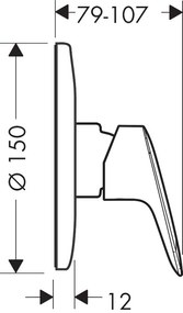 Miscelatore doccia a muro Monocomando con corpo ad Incasso Cromo Hansgrohe Logis 71666000