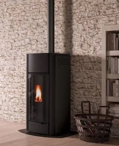 Palazzetti Julie 9 US Pro 2 Stufa ermetica A Pellet ecofire ad aria Con Rivestimento in metallo Nero