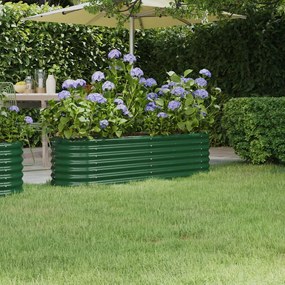 Letto Giardino Acciaio Verniciato A Polvere 152x40x36 Cm Verde /