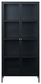 Vetrina in metallo nero 90x190 cm Carmel - Unique Furniture