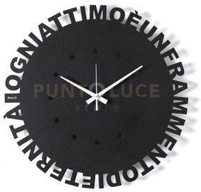 Orologio da parete minimal wordshow nero