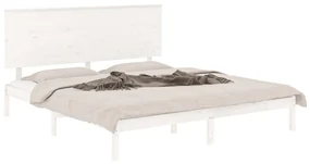 Giroletto bianco in legno massello di pino 200x200 cm