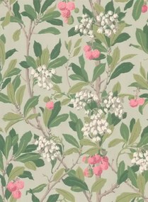 Cole & Son Carta da parati Strawberry Tree - Pink & Duck Egg