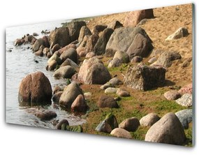 Quadro acrilico Paesaggio della costa del mare 100x50 cm
