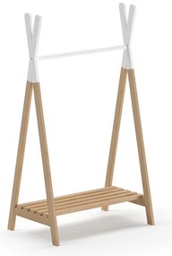 Scaffale in legno di pino per bambini in colore bianco e naturale KIDDY - Vipack