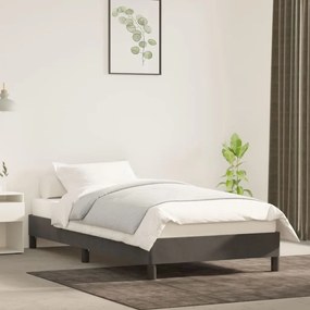 Giroletto Senza Materasso Grigio Scuro 100x200 Cm Velluto /