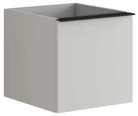 Struttura semi colonna da bagno Pixel2 cassetti laccato opaco grigio pastello L 40 x H 40 x P 45.5 cm
