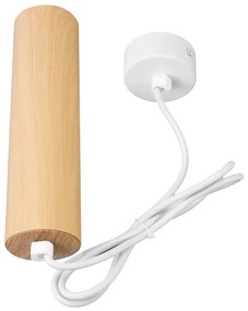 Brilagi - Lampadario a sospensione con filo SELE 1xGU10/30W/230V bianco/decorazioni in rovere