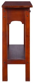 Tavolo consolle classico marrone 90x30x75 cm massello di mogano