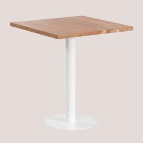 Tavolo da bar quadrato in legno di acacia Macchiato ↔︎ - Sklum