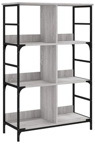 Libreria Grigio Sonoma 78,5x33x117,5 cm in Legno Multistrato