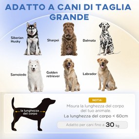 Cuccia per Cani di Taglia Grande Divano con Cuscino Sfoderabile 98x67x25 cm Grigio...