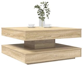 Tavolino Da Caffè Girevole A 360 Gradi Sonoma 70x70x34,5 Cm /