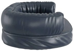 Letto cani ergonomico gommapiuma blu scuro 75x53 cm similpelle