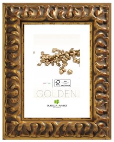 Cornice50x70 cm in legno oro opaco Clio