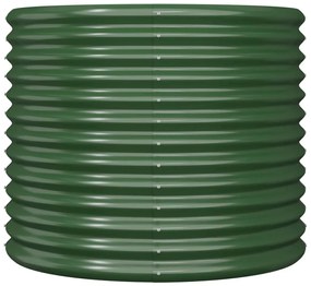 Vaso da Giardino Acciaio Verniciato a Polvere 80x80x68 cm Verde