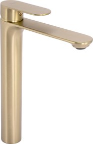 Rubinetto da lavabo Rea Drop Brush Gold High