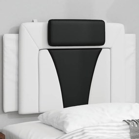 Cuscino Testiera Nero E Bianco 90 Cm İn Similpelle /