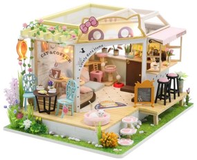 2Kids Toys - Casa dei bambini Cat cafè con giardino 2xAAA