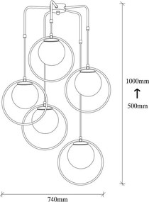 Apparecchio a sospensione in metallo nero Opviq luci Satyros - Opviq lights