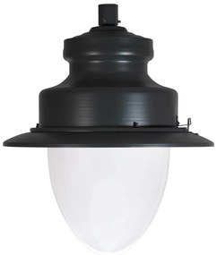Lampione Stradale 40W LED Lumileds 120lm/w No Flickering Nero Copertura Inclusa Colore Bianco Caldo 2.700K