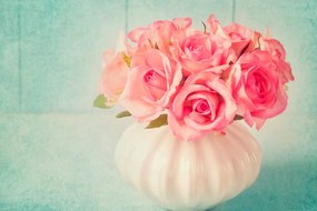 Quadro su tela – Rose nel vaso