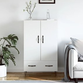Credenza Bianca 69,5x31x115 Cm İn Legno Multistrato /